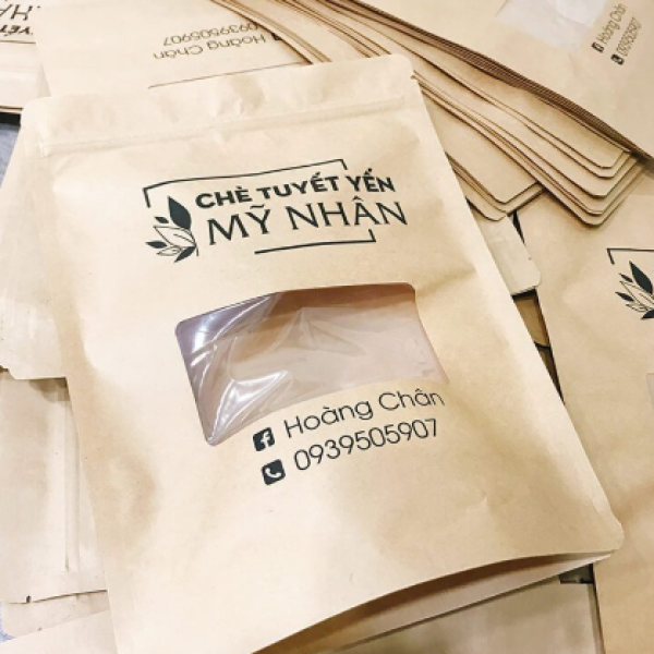 Túi Zip Giấy Kraft In Logo Thương Hiệu Theo Yêu Cầu